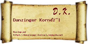 Danzinger Kornél névjegykártya