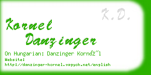 kornel danzinger business card